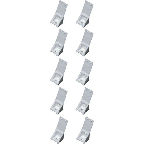 10x taquet d'assemblage plastique blanc équerre systemtac renfort ferrure fixation étagère meuble placard tiroir (1/2)