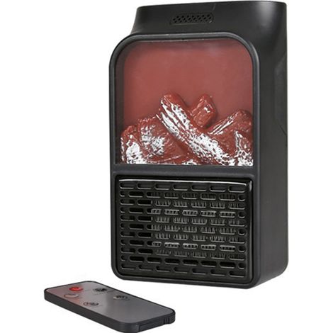 Calefactor auxiliar, efecto de llama 3D realista, silencioso y sin luz, para salón/dormitorio. (1/5)