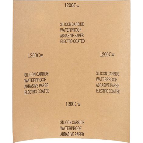 CW 1200-2c 100 Stück Siliziumkarbid-Schleifpapier, wasserfest, zum Polieren (1/5)