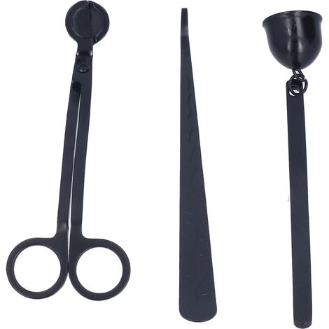 Ensemble coupe-mèches de bougies pour la maison : plateau élégant et raffiné, outils complets, ensemble 3 en 1 pour éteindre les bougies, idéal pour les amateurs de bougies. (1/5)
