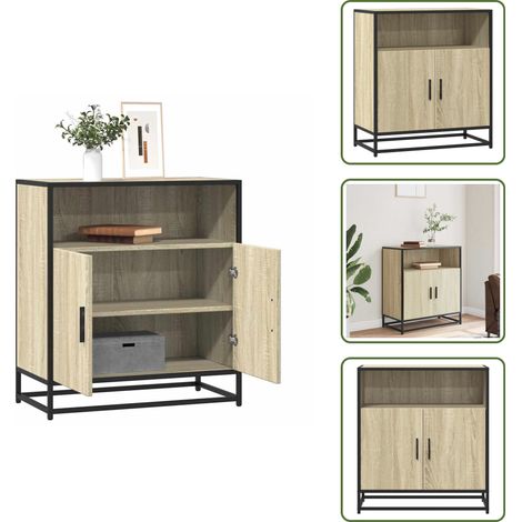 vidaXL Buffet chêne sonoma 68x35x76 cm bois d'ingénierie (1/5)
