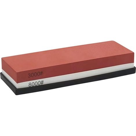 Pietra per affilare grana 3000/8000, affilacoltelli portatile con base in gomma antiscivolo, adatto per l'uso in cucina e all'aperto. (1/4)