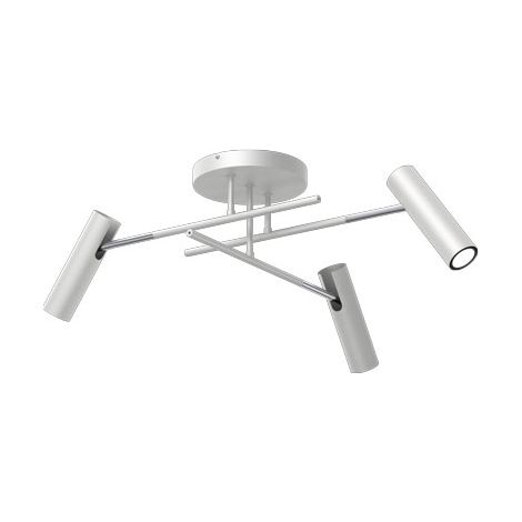 Plafonnier métal gris clair Axion 3 spots GU10 Luminex