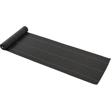 Toiles de paillage - toile de paillage anti mauvaises herbes 130 g/m² indéchirable perméable à l'eau anti UV 92L x 1l m (1/4)