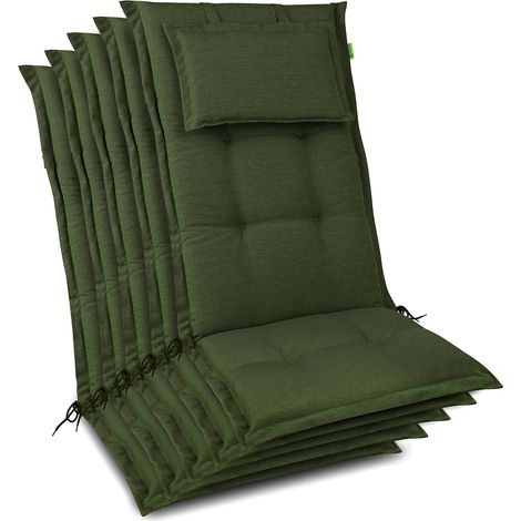 5 coussins d'appui haut de gamme 120 x 50 x 7 cm, vert foncé (1/4)