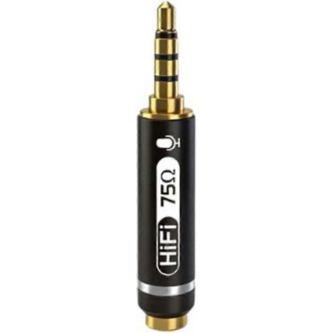 Adaptateur jack audio avec impédance de microphone HiFi 75 Ω, réduisant le bruit et les interférences de courant. (1/5)