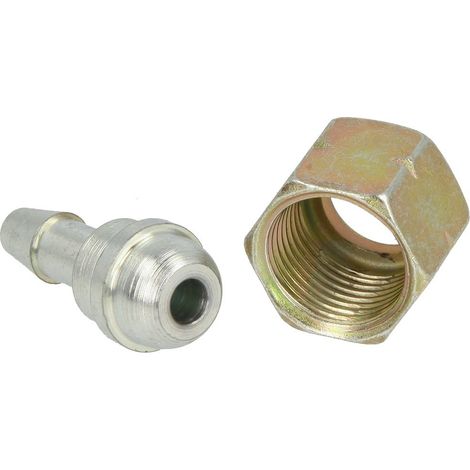 Ecrou à chapeau avec douille p. flexible 1/4 écrou LH x douille 6 mm