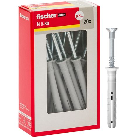 Chevilles prolongées à Battre N 8x80 Y Fixation par percussion avec clou prémonté pour plein, semi-plein et béton (1/5)