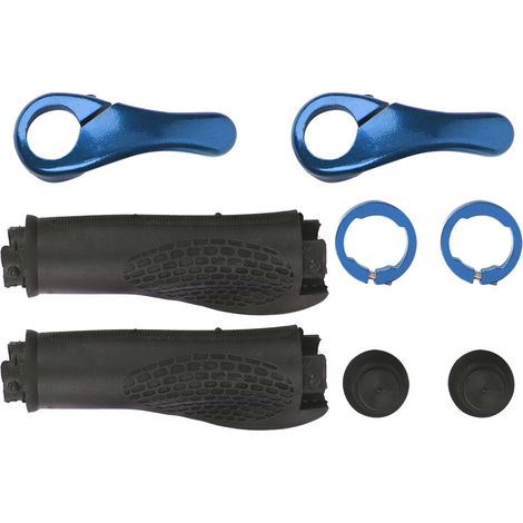 Poignée de Vélo Antidérapante pour VTT et Vélo de Route, Kit Poignée de Guidon Bleu (1/5)