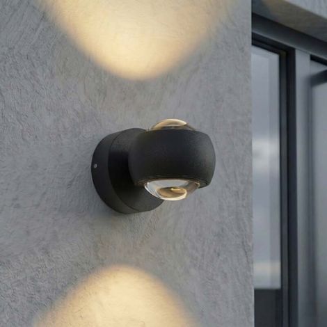 [GEBRAUCHT] B-Ware Lindby Außenwandleuchte Focra LED Gartenlampe Strahler schwarz IP54 940lm (1/2)