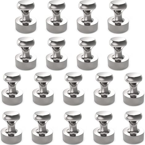Lot de 18 aimants néodyme extra-puissants (12 x 16 mm) pour tableaux magnétiques, panneaux d'affichage, réfrigérateurs, aimants coniques, aimants en feuille, tableaux d'affichage. Aimants néodyme en a (1/5)