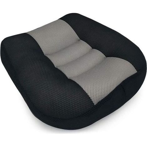 (noir)Coussin de siège de voiture, rehausseur de hauteur, filet respirant portable, rehausseur de siège, pour la voiture (1/2)