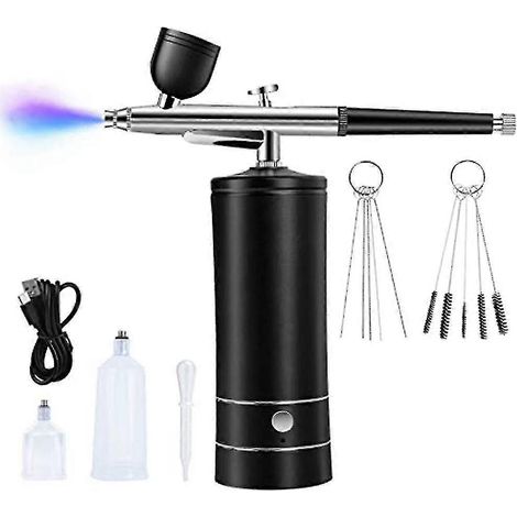 Kit aérographe rechargeable sans fil, compresseur haute pression 30 psi, aérographe portable, ensemble d'aérographe (1/5)