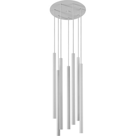 Lampadario sospeso Nowodvorski Laser bianco metallo Ø30cm (1/3)