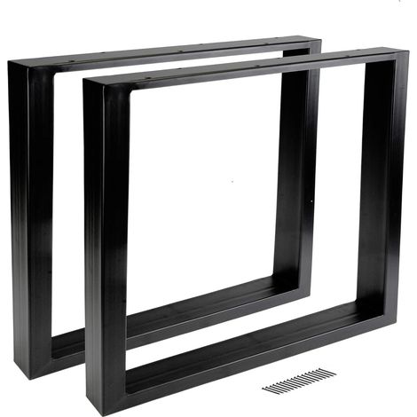 Montixx® 2er Set (1 Paar) Tischkufen& Tischbeine Tischuntergestell Möbelfüße B60 cm x H72 cm (1/5)