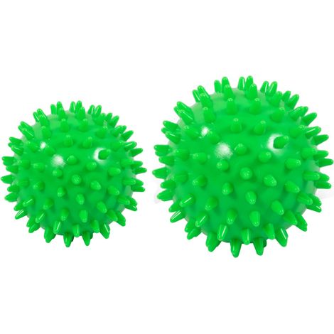 Pelotas de fitness con púas en forma de erizo para masajes de manos, pies y espalda, herramienta de masaje muscular puntual, ideal para el gimnasio. (1/5)