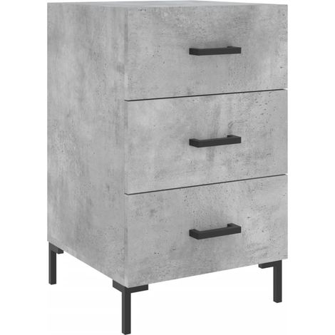 Maison Exclusive - Nachttisch Betongrau 40x40x66 cm Holzwerkstoff