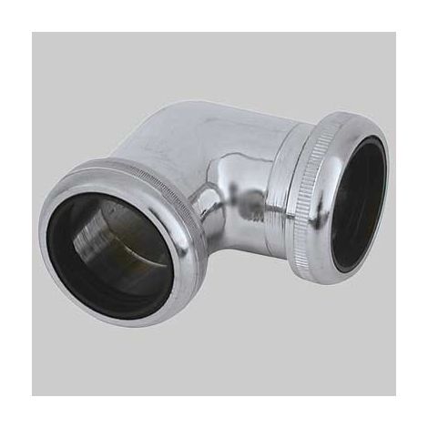 RACCORDO 90  ° CROMATO CON DUE GHIERE  11/4 32x32     MADE IN ITALY