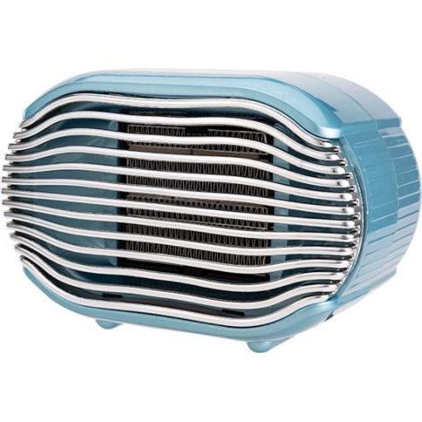 Chauffage soufflant 800W Mini ventilateur en céramique Portable chauffage personnel chauffage 2 réglages de chaleur bleu 16.514.514.5cm 1 pièce