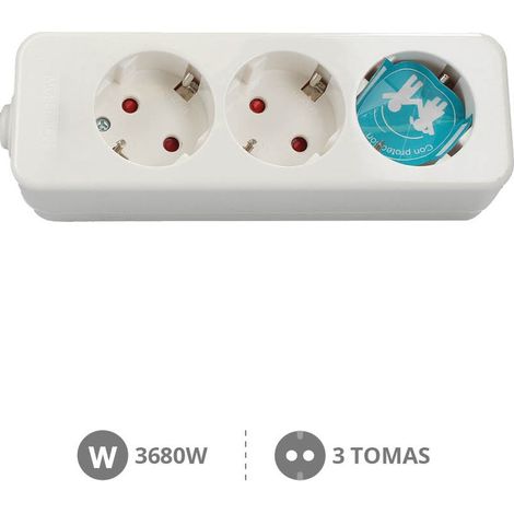 Base multiple Mega 3 enchufes sin cable GSC 000800223 (1/2)