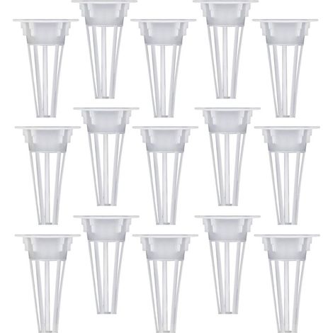 50 Pièces Pot Panier Hydroponique, Hydroponie Ensembles de Panier Plante Bassin de Remplacement, sans Sol Panier de Culture en Plastique pour la Culture Hydroponique des Plantes (Blanc) (1/4)