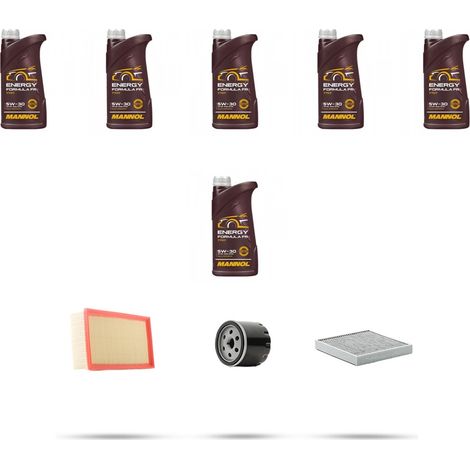 Kit tagliando 3 FILTRI e 6L OLIO compatibile con Jaguar XF (250) 2.0 177kw dal 2012 (1/5)
