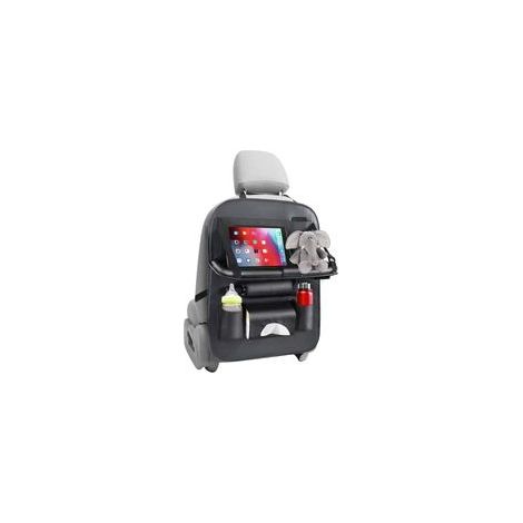 Protection de siège arrière de voiture avec table pliante (poubelle de voiture pliable), organisateur de siège arrière avec poches pour tablette/téléphone pour enfants, tapis de protection imperméable (1/5)