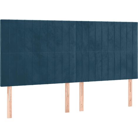 Maison Exclusive - Cabecero de cama azul oscuro 160x5x118/128 cm