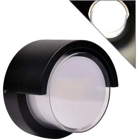APPLIQUE LED DA PARETE 15W IP65 PER ESTERNI DESIGN TONDO LUCE NATURALE - IDEALE PER TERRAZZI GIARDINI E PORTICATI STRUTTURA IN PLASTICA E PVC (1/5)