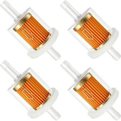 Lot de 4 filtres à essence universels, 8 mm, filtres à carburant en ligne pour moto, tracteur à gazon, cyclomoteur, compatible avec les moteurs, filtre à (1/5)