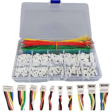 Câble d'extension JST au pas de 1,25 mm avec connecteurs mâle et femelle à 2/3/4/5/6 broches et câble en silicone souple pré-serré (1/5)