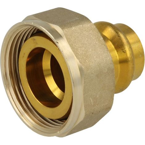 Raccord à visser pour robinet à bille compteur gaz avec raccord à sertir diamètre 22mm