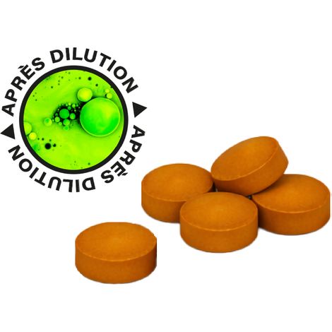 Méduze - Fluorescéine en lot de 5 pastilles 1.25g - Colorant traceur - Sans danger, non toxique et biodégradable - Usage propre