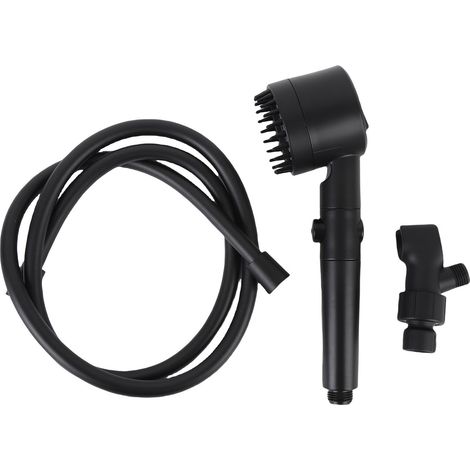 Pommeau douche filtrant main modes pulvérisation réglables – Plastique chromé mode haute pression noir, salle de bain (1/5)