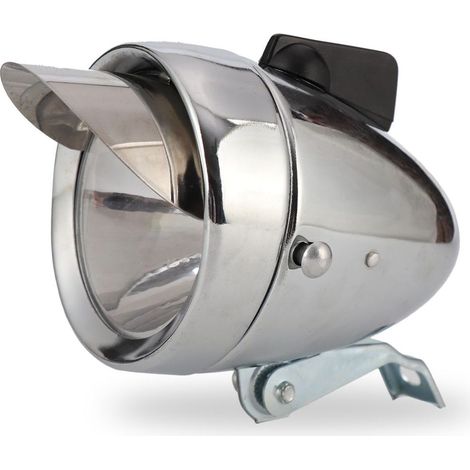Phare avant de vélo vintage lumineux LED super puissant avec visière (1/5)