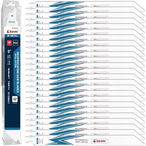 Säbelsägeblätter 225mm 18TPI für dünnes Metall, 25 Stück (1/5)