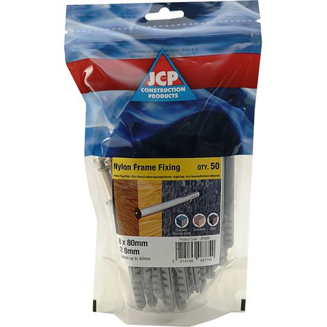 Jcp Fixings Nylon Frame Fixings ZYP - 10 x 140mm - Box of 100