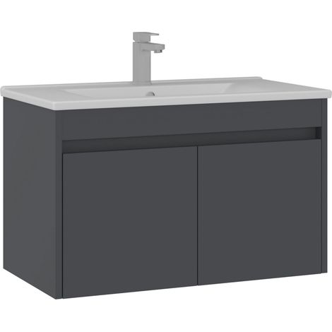 Mobile lavabo "Side 85 v2" - 85 x 45 x 52 cm - Antracite opaco (1/3)