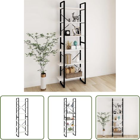 Furniture Limited - Armoire haute Blanc 80x30x210 cm Bois de pin (1/5)