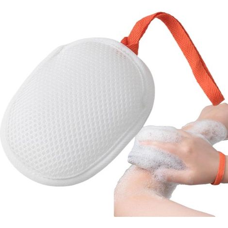 1 sac à savon supplémentaire en mousse à suspendre, pour la maison et les voyages, pour shampoing, après-shampoing et savon de douche (1/5)