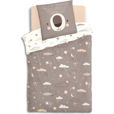 Set di biancheria da letto con stampa orso 140x200cm - Atmosphera créateur d'intérieur