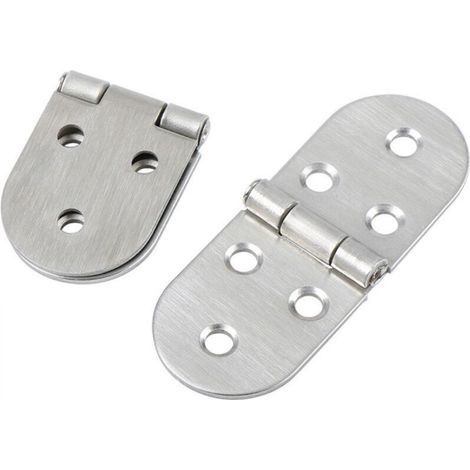 2 Charnières de table pliante, acier inoxydable, ouverture 180 degrés, pour bureau armoire fenêtre (1/4)