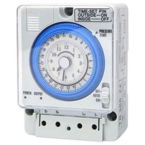 Relais temporisé programmable 24 h 110-230 V CA, minuterie mécanique manuelle/automatique, pour équipement électrique domestique, éclairage, bricolage (1/4)