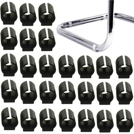Ahlsen 32er-Pack U-förmige Stuhlbeinkappen zum Schutz der meisten Möbelbeine (19 mm, schwarz) (1/3)