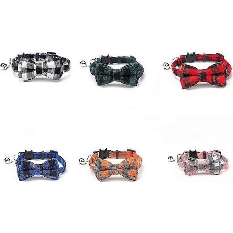 Collier souple pour chien Tissu à carreaux élégant - Parfait pour le confort et le style de votre compagnon à quatre pattes (1/5)