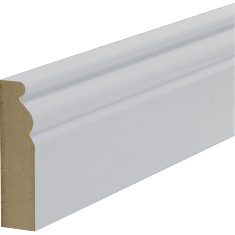 B.S. Bauprogramm Altbausockel 250 cm 70 x 18 mm weiß Leisten (1/2)