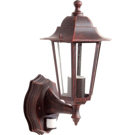 Applique Extérieure + Détecteur 60W E27 Fonte Rouille LOAN (1/3)