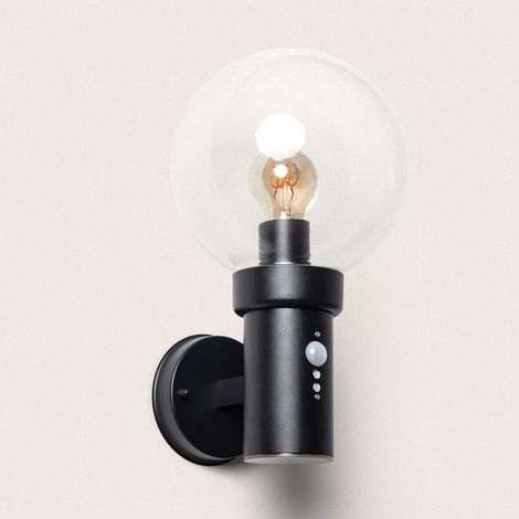 Applique Murale Extérieure Acier Inoxydable avec Détecteur PIR Optic  Noir (1/5)