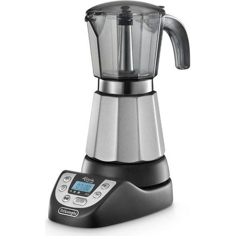 Cafetière Moka Électrique DeLonghi Alicia Plus EMKP 63.B Noir Argent