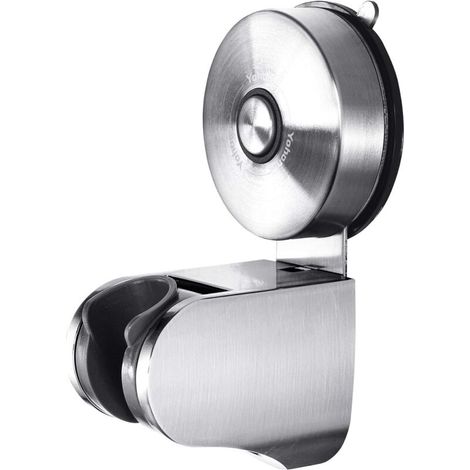 Shower Head Holder with Suction Cup, Wall Mount Hand Shower, 4 Adjustable Angles, Bathroom Accessory, Toilet, No Drilling Required, Brushed Stainless Steel (1/5)